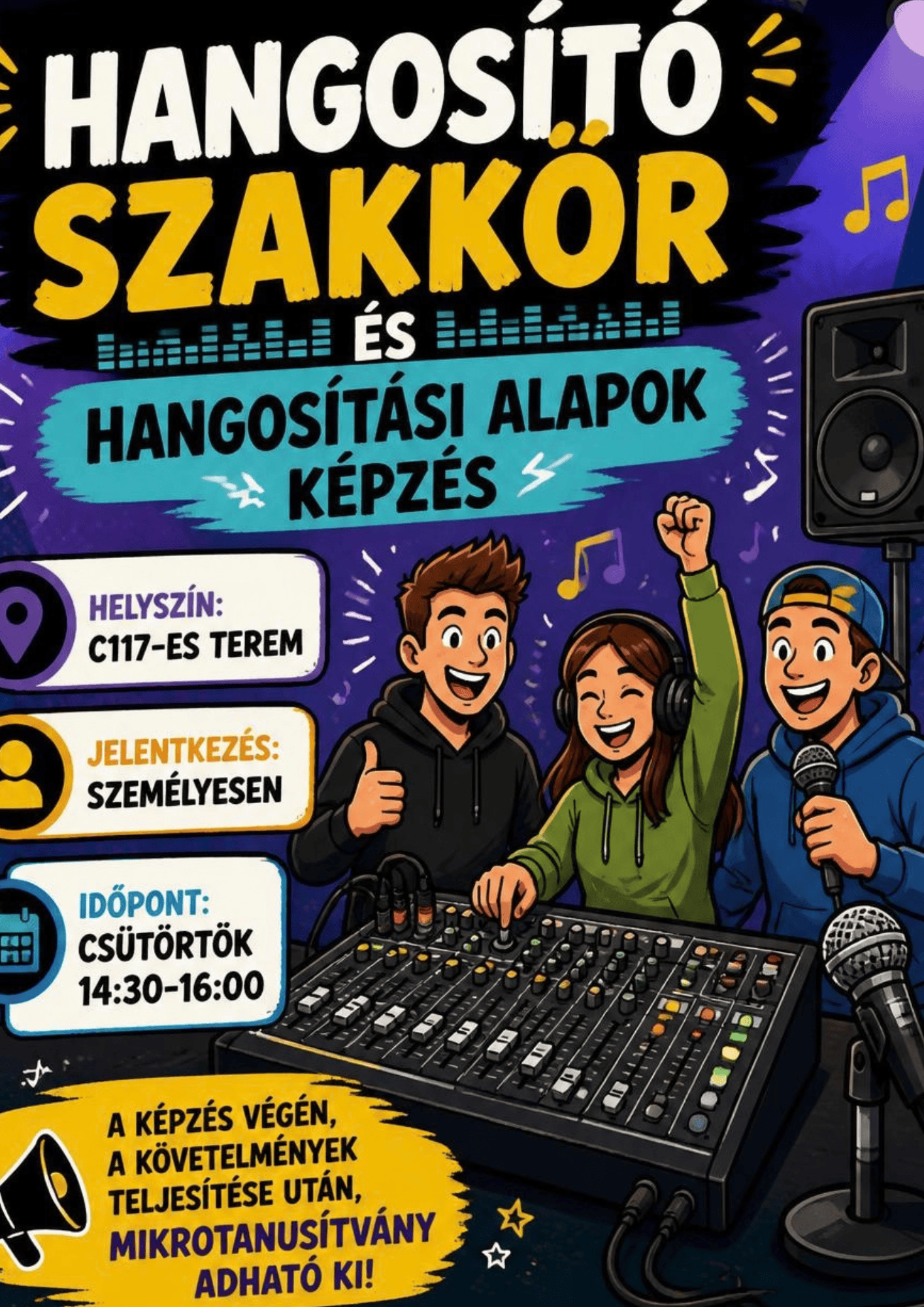 Hangosító szakkör Egressys diákoknak